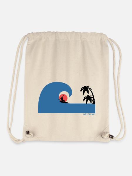 FANGEN SIE DEN WELLENSURFER - Stanley/Stella recycelter Gym Bag - Naturweiß