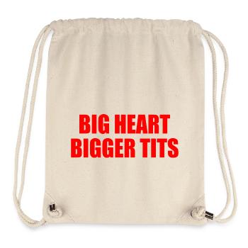 big heart bigger tits - Stanley/Stella recycelter Gym Bag - Naturweiß - Vorne