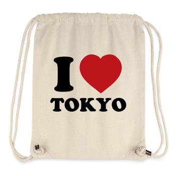 I Love Tokyo - Sac à cordon recyclé Stanley/Stella - blanc naturel - Devant