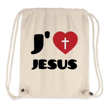 ich liebe Jesus - Stanley/Stella recycelter Gym Bag - Naturweiß - Vorne