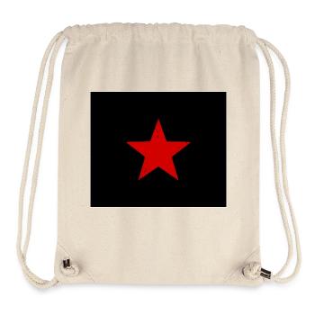 étoile rouge - Sac à cordon recyclé Stanley/Stella - blanc naturel - Devant
