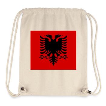 Albanian flag red - Stanley/Stella Recycled Gym Bag - natural - Front
