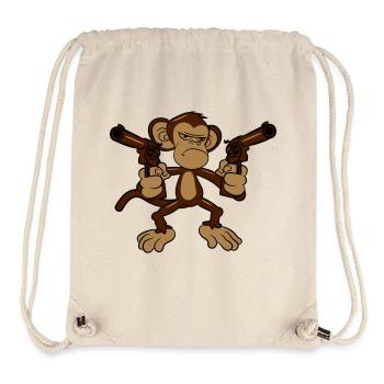 monkey pistols weapons - Stanley/Stella Recycled Gym Bag - natural - Front