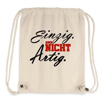 einzig aber nicht artigrot - Stanley/Stella recycelter Gym Bag - Naturweiß - Vorne