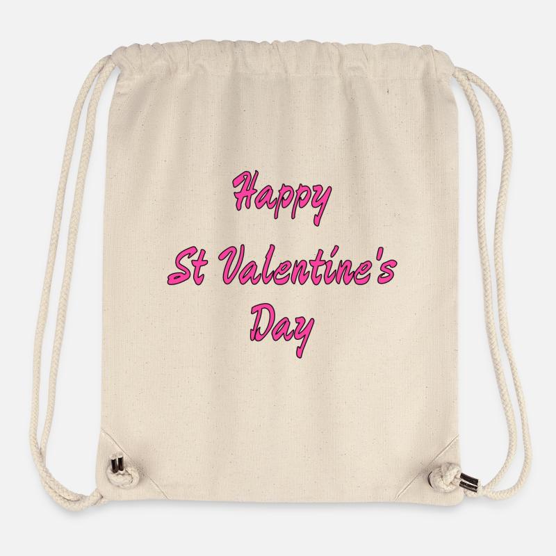 saint valentin - Sac à cordon recyclé Stanley/Stella - blanc naturel