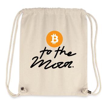 Crypto To The Moon 3 BTC Bitcoin - Sac à cordon recyclé Stanley/Stella - blanc naturel - Devant