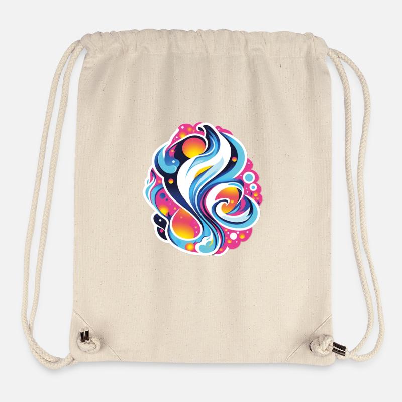 Colorful Abstraction: A Dance - Stanley/Stella Recycled Gym Bag - natural