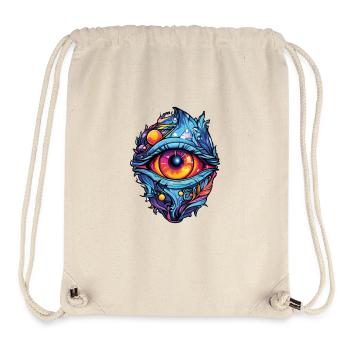 Blickfang: Ein Auge voller Farbmagie - Stanley/Stella recycelter Gym Bag - Naturweiß - Vorne