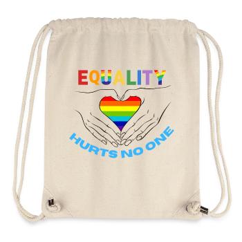 Equality Hurts No One LGBT Equality Gay Pride - Sac à cordon recyclé Stanley/Stella - blanc naturel - Devant