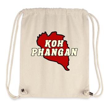 Koh Phangan Insel Karte rot - Stanley/Stella recycelter Gym Bag - Naturweiß - Vorne
