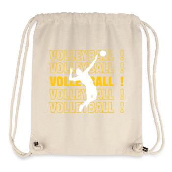 Volleyball Volleyball Volleyball Volleyball - Stanley/Stella recycelter Gym Bag - Naturweiß - Vorne