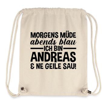 Vorname Andreas - Stanley/Stella recycelter Gym Bag - Naturweiß - Vorne