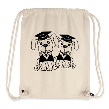 Chiens École Diplôme Certificat Gymnase Collège Abi - Sac à cordon recyclé Stanley/Stella - blanc naturel - Devant