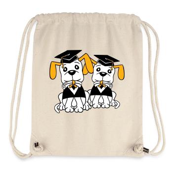 Chiens École Diplôme Certificat Gymnase Collège Abi - Sac à cordon recyclé Stanley/Stella - blanc naturel - Devant