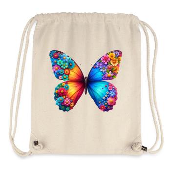 Bunter Schmetterling, von der Natur inspirierte Sommerstimmungen - Stanley/Stella recycelter Gym Bag - Naturweiß - Vorne