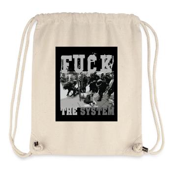 FUCK THE SYSTEM - Stanley/Stella recycelter Gym Bag - Naturweiß - Vorne