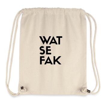 SE WAT FAK - Sac à cordon recyclé Stanley/Stella - blanc naturel - Devant