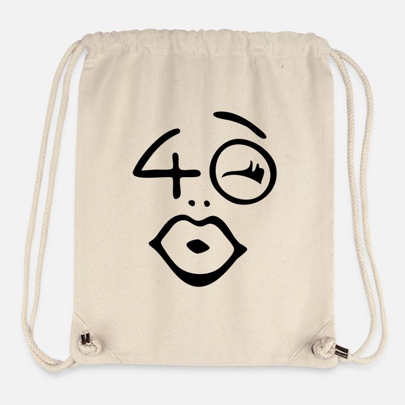 Wow, enfin 40 ans! - Sac à cordon recyclé Stanley/Stella - blanc naturel