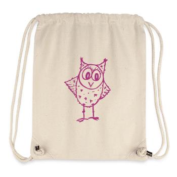 Owl Trudi magenta - Stanley/Stella Recycled Gym Bag - natural - Front