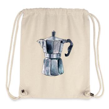 Pot espresso - Sac à cordon recyclé Stanley/Stella - blanc naturel - Devant