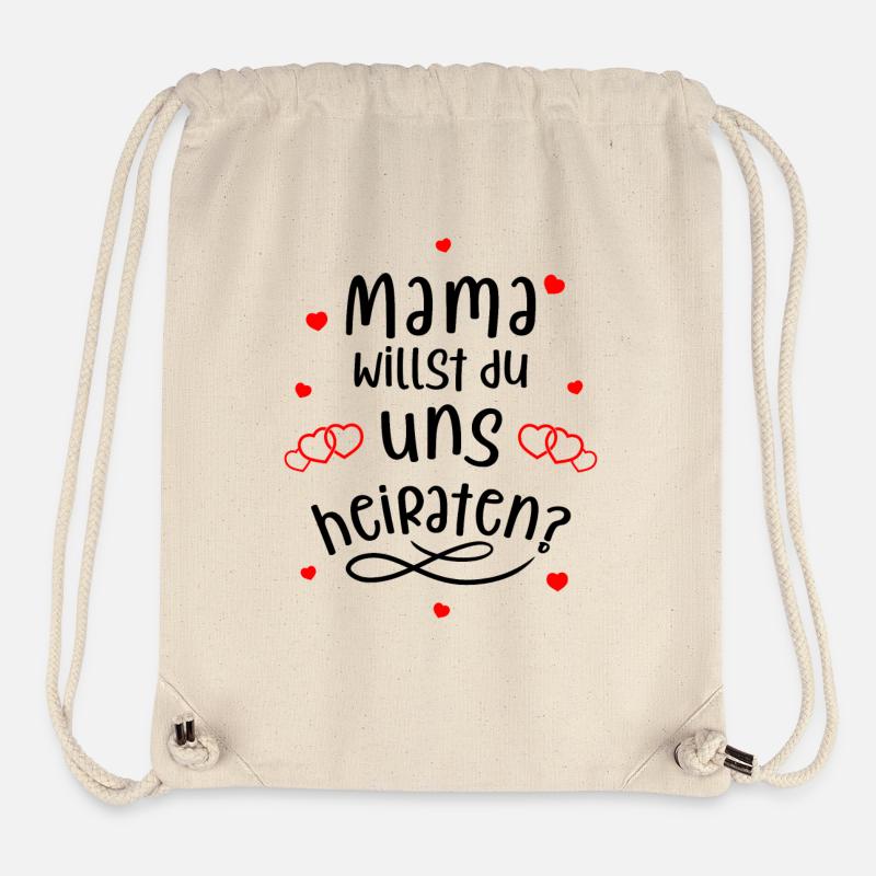Mama willst du uns heiraten? Süßer Heiratsantrag. - Stanley/Stella recycelter Gym Bag - Naturweiß