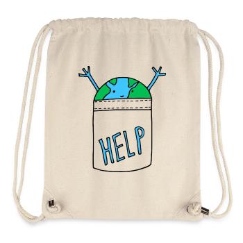 Earth World Breast Bag Shirt Climate Help - Stanley/Stella Recycled Gym Bag - natural - Front