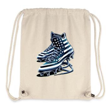 American football cleats studs USA flag street art - Stanley/Stella recycelter Gym Bag - Naturweiß - Vorne