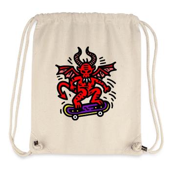 Devil Skateboard - Stanley/Stella Recycled Gym Bag - natural - Front