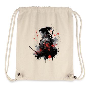 Samurai Warrior Watercolor Design - Stanley/Stella Recycled Gym Bag - natural - Front