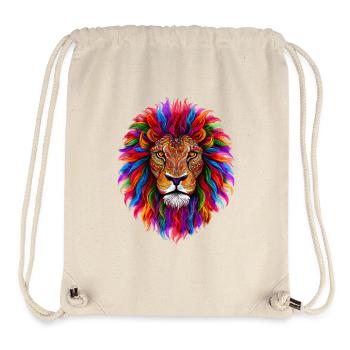 Psychedelischer Löwe - Stanley/Stella recycelter Gym Bag - Naturweiß - Vorne