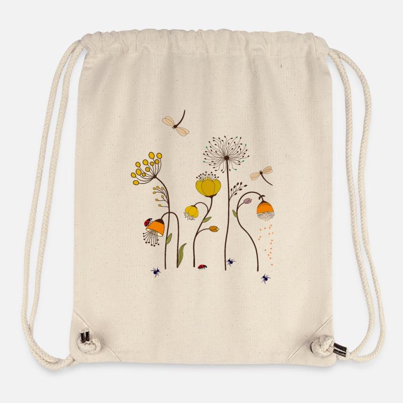 Fleurs D’automne, Automne - Sac à cordon recyclé Stanley/Stella - blanc naturel