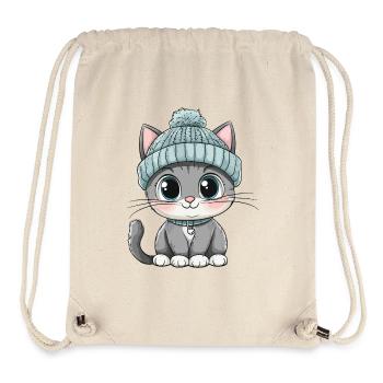 Katze Süß Niedlich Baby Kinder Tier Cartoon - Stanley/Stella recycelter Gym Bag - Naturweiß - Vorne