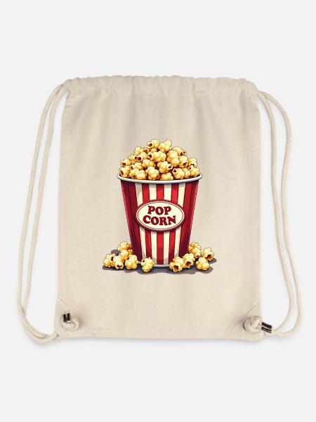 Popcorn - Fasching Fun - Stanley/Stella recycelter Gym Bag - Naturweiß