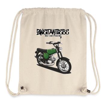 S51 (vert billard) // Illustration - Sac à cordon recyclé Stanley/Stella - blanc naturel - Devant