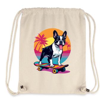 Skater Bulldogge - Stanley/Stella recycelter Gym Bag - Naturweiß - Vorne