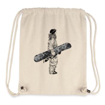 Freerider Snowboarder - Sac à cordon recyclé Stanley/Stella - blanc naturel - Devant