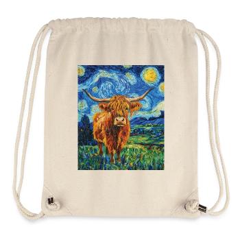Highland Cow - Stanley/Stella Recycled Gym Bag - natural - Front