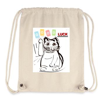Winkekatze good luck  - Stanley/Stella recycelter Gym Bag - Naturweiß - Vorne