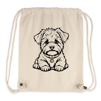 süßer Hund schwarz - Stanley/Stella recycelter Gym Bag - Naturweiß - Vorne