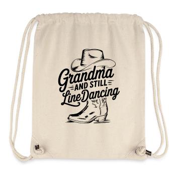 Grand-mère danseuse en ligne – Design western amusant - Sac à cordon recyclé Stanley/Stella - blanc naturel - Devant
