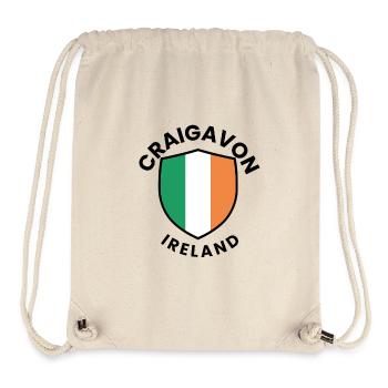 Flag motif of Ireland on shield - Stanley/Stella Recycled Gym Bag - natural - Front
