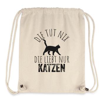 Black cat silhouette in the aisle - Stanley/Stella Recycled Gym Bag - natural - Front
