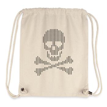 Skull Dollar Punkte, gekreuzte Knochen - Stanley/Stella recycelter Gym Bag - Naturweiß - Vorne