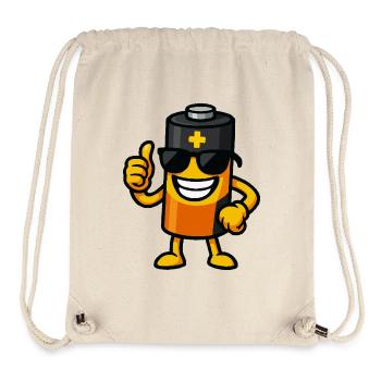 Batteij mit Sonnenbrille - Stanley/Stella recycelter Gym Bag - Naturweiß - Vorne