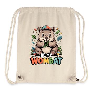 Be My Wombat – bunter Kuschel-Wombat - Stanley/Stella recycelter Gym Bag - Naturweiß - Vorne