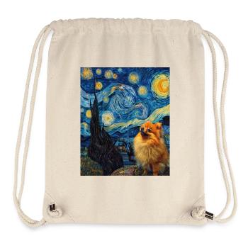 Zwergspitz Spitz Pomeranian - Sac à cordon recyclé Stanley/Stella - blanc naturel - Devant