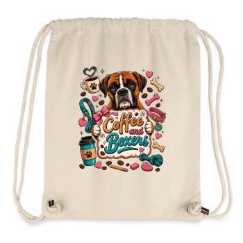 Coffee and Boxers – Boxer Hund Kaffeeliebe - Stanley/Stella recycelter Gym Bag - Naturweiß - Vorne