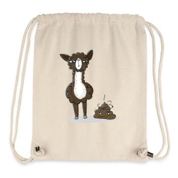 Llama with dung heap - Stanley/Stella Recycled Gym Bag - natural - Front
