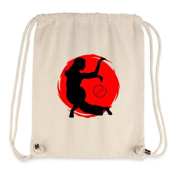 Yin Yang Qi Gong Zen - Sac à cordon recyclé Stanley/Stella - blanc naturel - Devant