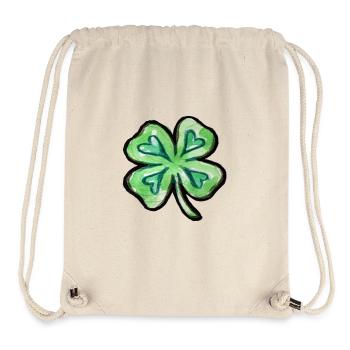 Trèfle aquarelle lime - Sac à cordon recyclé Stanley/Stella - blanc naturel - Devant